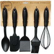Wholesale - 5pk Black Silicone Utensil Set C/P 48, UPC: 195010013635